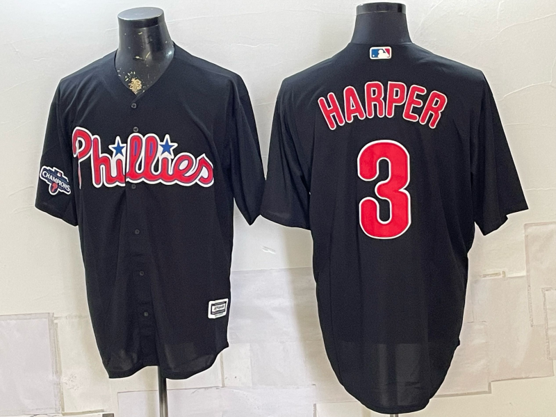 Men 2026 Philadelphia Phillies #3 Harper black Game Nike MLB Jers7->seattle seahawks->NFL Jersey